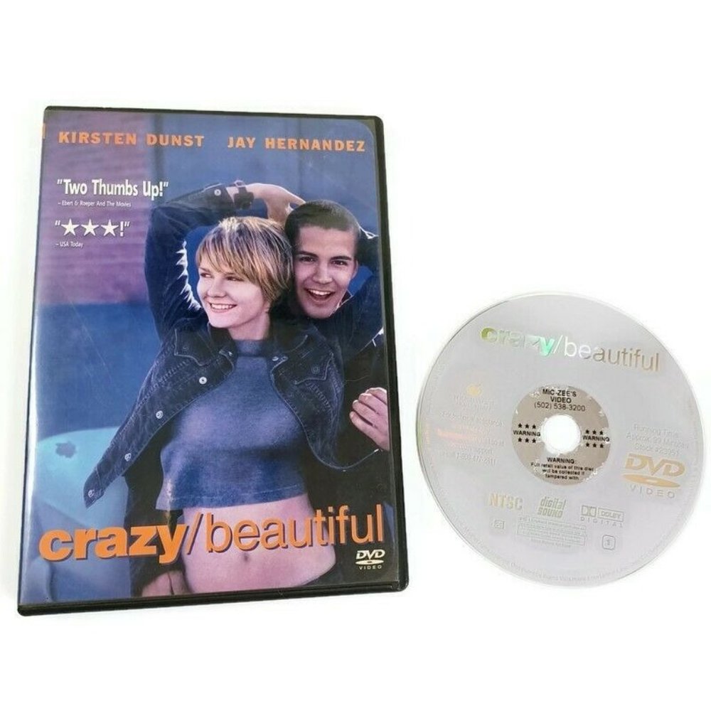 Crazy Beautiful DVD -Kirsten Dunst -Jay Hernandez -Drama *MINOR WEAR